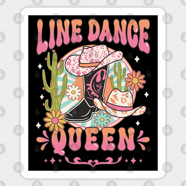 Line Dancing Line Dance Queen Country Dance Cowgirl Magnet by FloraLi